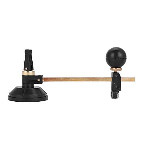 Image of Professional Circular Glass Cutter with Suction Cup & 6 Tungsten Carbide Wheels, Adjustable 6-30cm Diameter Cutter for Glass, Ceramic Tile, Mirror, Mosaic & Stained Glass Cutting