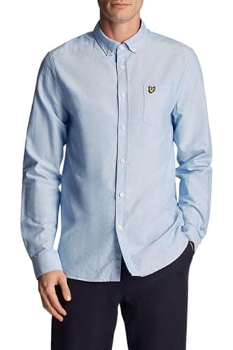 Image of Lyle & Scott Mens Oxford Shirt Blue M