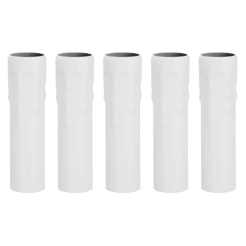 Image of PATIKIL 3.94" Tall Candle Covers Sleeves, 5 Pcs Metal E14 Chandelier Socket Sleeves with Dripping Candelabra Base Accessories Bulb Light Base Holder for Lighting Lamps DIY, White