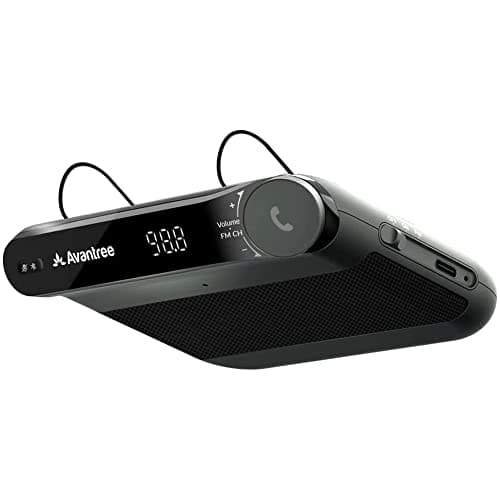Image of Avantree Roadtrip - Car Bluetooth Speaker & Wireless FM Transmitter Kit 2-in-1 for Streaming Cell Phone Audio to Car Speaker with Hands-Free 6W Speakers, Built-In Mic, and Long 22hr Playtime