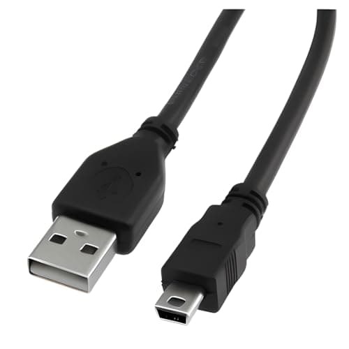 Image of Reulin 1m Long High Speed USB 2.0 Type A to Mini-B Cable, Mini Black Cable - 1 Metre