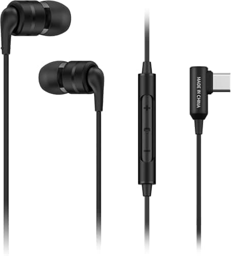 Image of Soundmagic E80D - In Ear Isolating USB-C High Definition Earphones with Integrated DAC and Microphone for Apple and Android Devices - Black