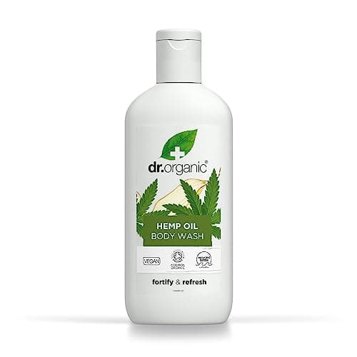 Image of Dr Organic Hemp Oil Body Wash, Shower Gel, Mens, Womens, Natural, Vegan, Cruelty-Free, Paraben & SLS-Free, Certified Organic, 250ml, Packaging may vary