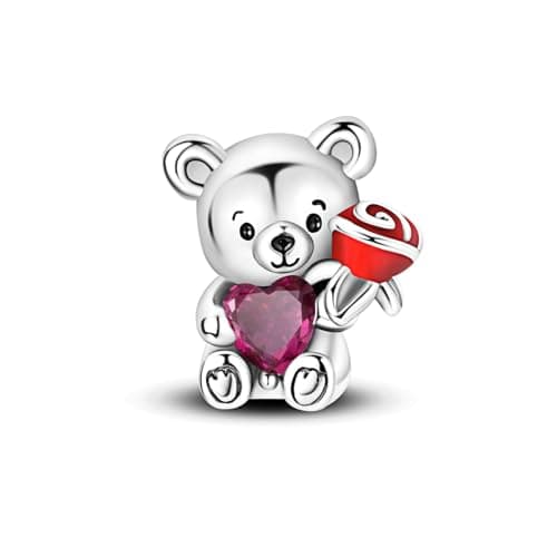 Image of Parmuz 925 Sterling Silver Charms for Bracelets and Necklaces Glass Butterfly Star Moon Cute Cat Lucky Bracelet Charm Beads Aesthetic Peandant gift for woman