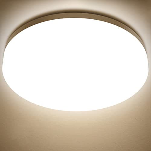Image of LVWIT 24W Round Bathroom LED Ceiling Light, IP65 Waterproof Ceiling Light,2400LM 4000K Natural White, Flush Ceiling Lights for Kitchen Living Room Bedroom and Hallway(330 * 50mm)
