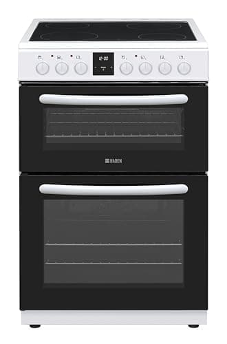 Image of Haden Electric Cooker 60cm Double Oven with Ceramic Hob Digital Touch Timer Freestanding 108 litre capacity