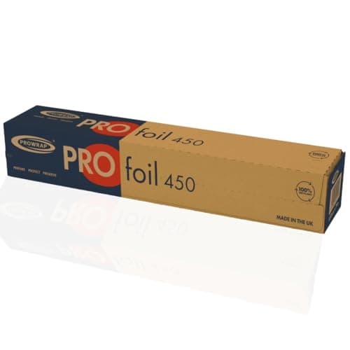 Image of PROWRAP Essential Catering Aluminium Foil Great for Home & Professional Catering Kitchen | Extra Wide 450mm x 75m | Single Rol