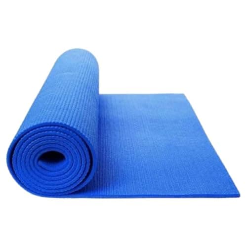 Image of Kmxo Yoga Mat 173×61×0.6cm – Non-Slip 6mm Thick Exercise Mat with Free Carry Bag – Blue Fitness Mat for Home Gym, Pilates, Floor Workouts, Stretching & Travel Use