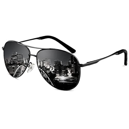 Image of HENGOSEN Polarised Sunglasses Men Women Classic Unisex Sun glasses Metal Frame UV400 Protection for Fishing Driving Golf