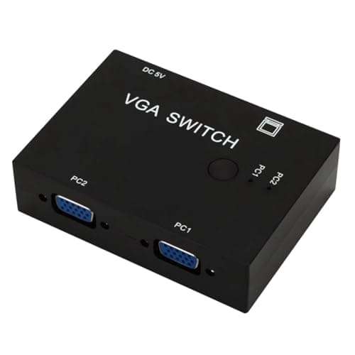 Image of Jooehyer Multi-Purpose 2 Port VGA Cable Switch - 2 in 1 Out Video Converter for Monitor, Projector, PC, Laptop
