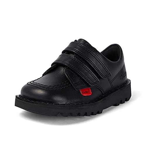 Image of Kickers Kick Lo Velcro Toddlers i Core Black Leather Shoes, EU 27