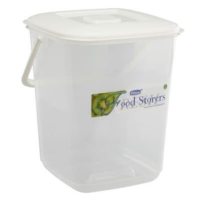 Image of Whitefurze Durable Clear Plastic Food Canister with Handle 10L Item