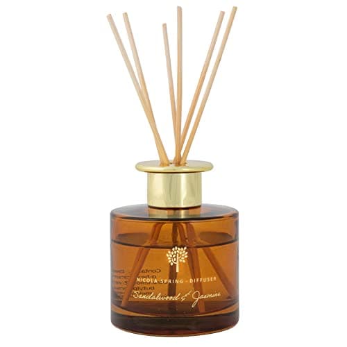 Image of Nicola Spring Sandalwood & Jasmine Scented Reed Diffuser - 200ml - Aromatherapy 6 Sticks Air Freshener Home Fragrance Diffuser Fragrant Gift Set for Kitchen, Bathroom, Home