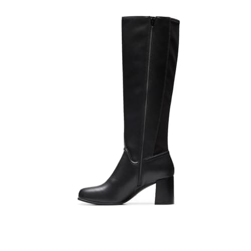 Image of Clarks Women's Keirsta Cove Knee High Boot, Black Leather, 9