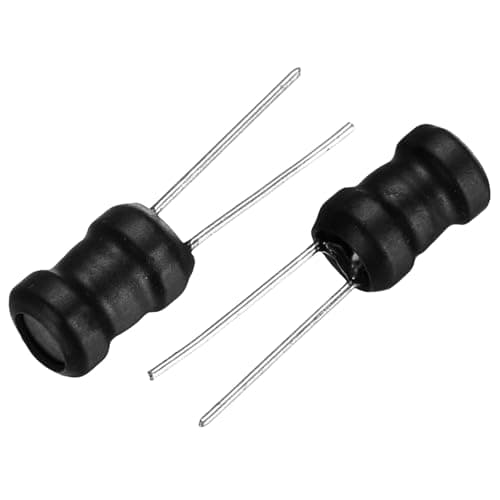 Image of sourcing map 50Pcs 2 Leads Inductor Kit, 100mH Ferrite Core DIP Radial Power Choke Inductors Assortment Kit 8 x 14mm for Power Supply, Home Appliance, Digital Communication