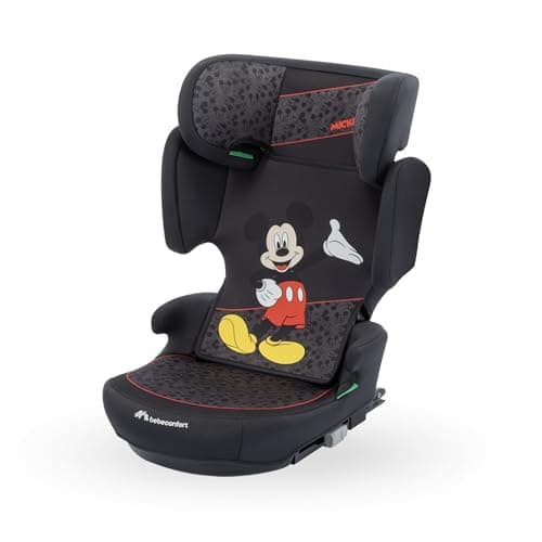Image of Bebeconfort Disney RoadFix i-Size, Backrest Booster Car Seat, 3.5-12 Years, 100-150 cm, Mickey Mouse, Foldable, Lightweight, 4.4 kg, 14 Headrest Positions, Authentic Mickey
