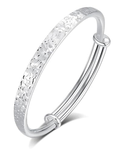 Image of CCAIPU Women's Silver-E Dream Catcher Bracelet, 925 Sterling Silver, Adjustable, One Size, Slide Clasp, Box Chain, 60mm, 25g