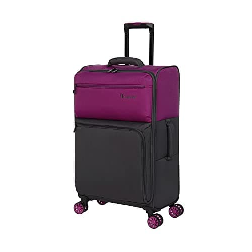 Image of it luggage Duo-Tone 27" Softside Checked 8 Wheel Spinner, Fuschia Red/Magnet, 27", Duo-Tone 27" Softside Checked 8 Wheel Spinner