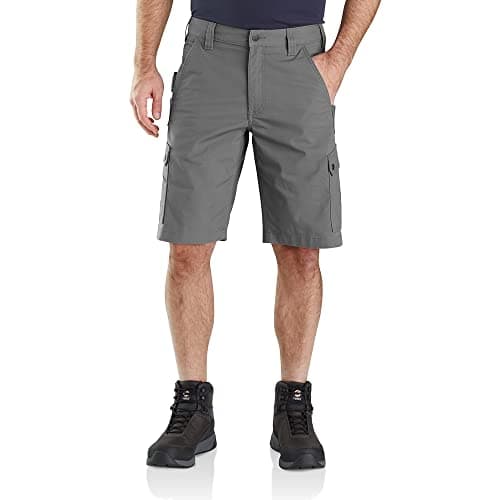 Image of Carhartt Men's Rugged Flex™ Relaxed Fit Ripstop Cargo Work Short, Steel, W38