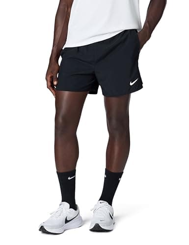 Image of NIKE DV9363-010 M NK DF Challenger 5BF Short Shorts Men's Black/Black/Black/Reflective SILV Size M