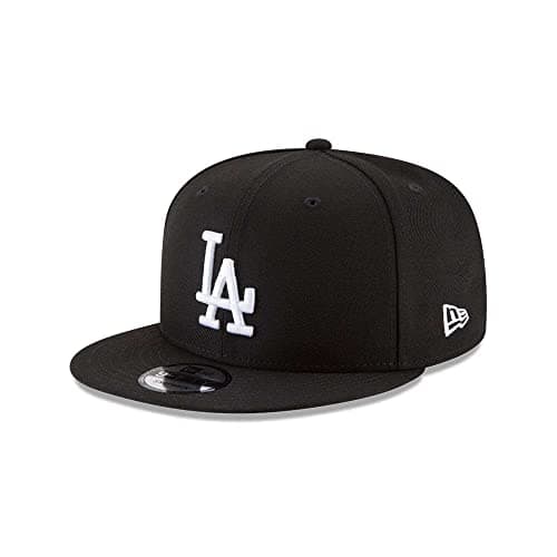 Image of New Era x MLB Men's Los Angeles Dodgers Basic 9Fifty Snapback Hat Black/White Adjustable