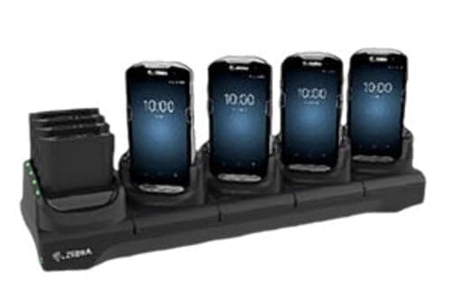 Image of Zebra CRD-TC51-5SC4B-01 Charge Only Cradle with 4-Slot Spare Battery Charger, Power Supply and DC Cable, TC51/56, 5-Slot