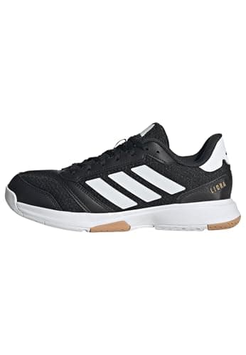 Image of adidas Women's Ligra 8 Indoor Sneaker, Black/White, 6 UK