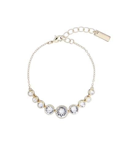 Image of Karen Millen Crystal Flow Bracelet for Women (Gold/Crystal)
