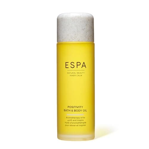 Image of ESPA Positivity Bath & Body Oil 100ml | Jasmine, Rose Geranium & Gardenia | Aromatherapy, Essential Oils, Magnesium, Ashwagandha | Support Skin's Natural Moisture Barrier | Massage Oil