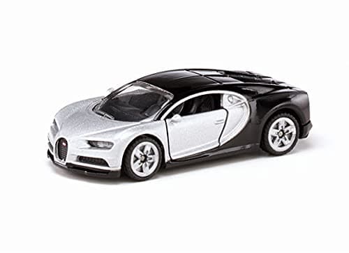 Image of siku 1508, Bugatti Chiron Sports Car, Toy car for children, Metal,Plastic, Silver,Black, Opening doors