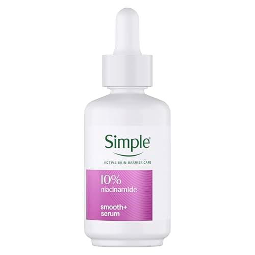 Image of Simple Smooth+ 10% Niacinamide Face Serum with Vitamin B3 & B5, Evens Skin Tone & Texture, Strengthens Skin Barrier, For All Skin Types Including Sensitive Skin 30 ml