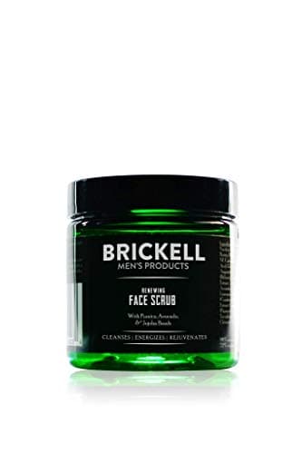 Image of Brickell Men's Renewing Face Scrub for Men, Natural and Organic Deep Exfoliating Facial Scrub Formulated with Jojoba Beads, Coffee Extract and Pumice, 118 mL, Scented