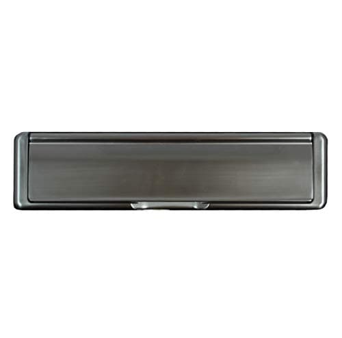 Image of 12" Fab & Fix Nu Mail Letterplate Premium Heavy Duty Sprung Letter Box Upvc Wood Door - Suitable for Mid-Rails and Composite Doors 40-80mm Thick (Hardex Graphite)