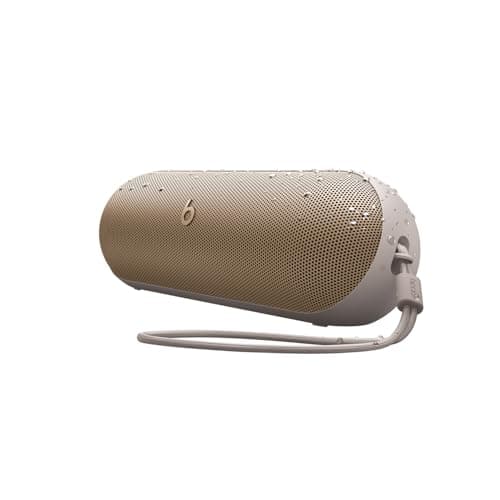 Image of Beats Pill Portable Bluetooth Speaker, Up to 24 Hours Battery Life, Water-Repellent, Compatible with Apple & Android, Powerful Sound for Home, Outdoor - Champagne