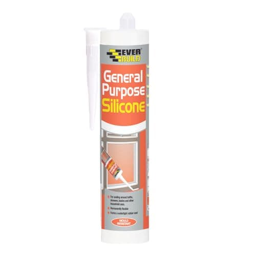 Image of Everbuild General Purpose Silicone Sealant – Waterproof – Suitable for Interior and Exterior Use – Clear – 280ml