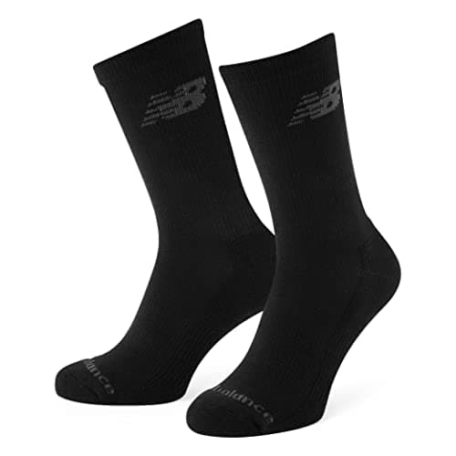 Image of New Balance Unisex 3 Pack Crew Socks, Black, S UK
