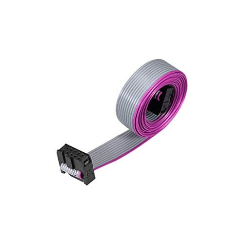 Image of sourcing map IDC Wire Flat Ribbon Cable FC/FC Connector A-type 10 Pins 2.54mm Pitch 1m Length Gray