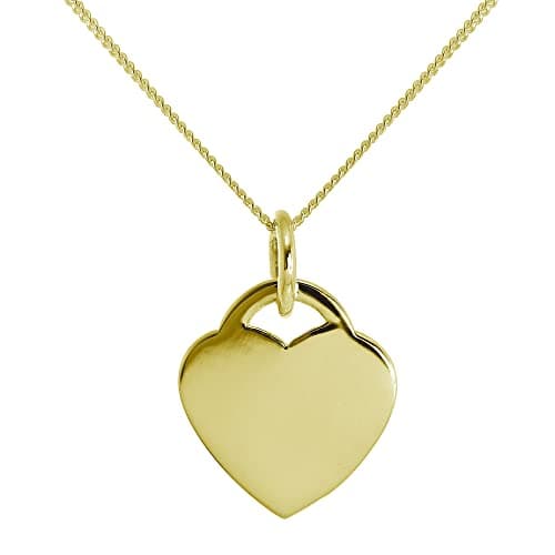 Image of jewellerybox Gold Plated Large Sterling Silver Heart Necklace 20 Inch