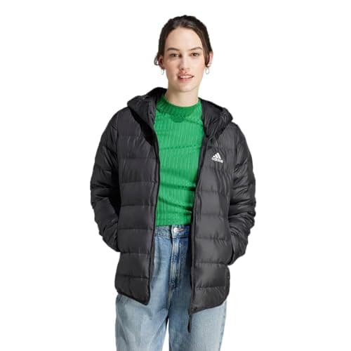 Image of adidas Women's Essentials Light Down Hooded Jacket, black, M