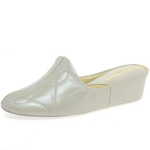 Image of Charles Clinkard Dulcie Leather Slipper 5 Vanilla