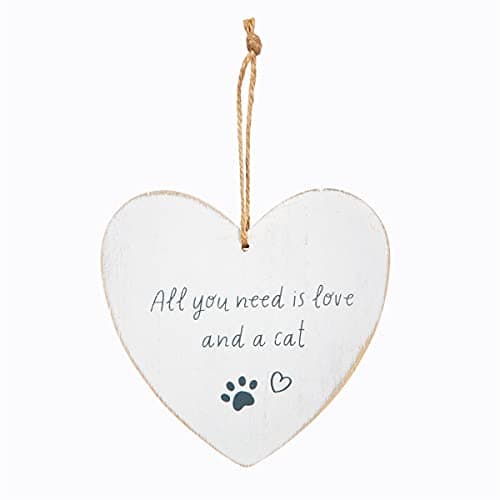 Image of Sass & Belle All You Need Is Love And A Cat Heart Plaque