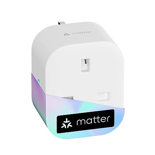 Image of Meross Matter Smart Plug Mini with Energy Monitoring, Works with Apple HomeKit, Alexa, Google Home, SmartThings, WiFi Plug with Voice Remote Control, 13A, 1 Pack, White