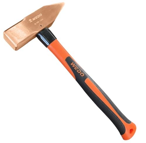 Image of WEDO Non-Sparking Cross Pein Engineers' Hammer, Spark-free Safety Cross peen Engineers' Hammer,Beryllium Copper,Non-Magnetic,DIN Standard, BAM & FM Certificate,2000g*400mm