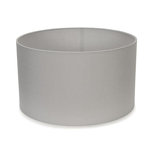 Image of MiniSun | Medium Modern Grey Fabric Drum Light Shade | Lamp Shades, Home Décor & Improvement Essential | 35cm Shade Width