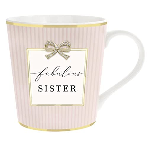 Image of Lesser & Pavey British Design Coffee Mug | Ceramic for Home or Work | Fabulous Sister Mug | Madelaine by Hearts Design for Hot Drinks | Lovely Gift for Loved Ones