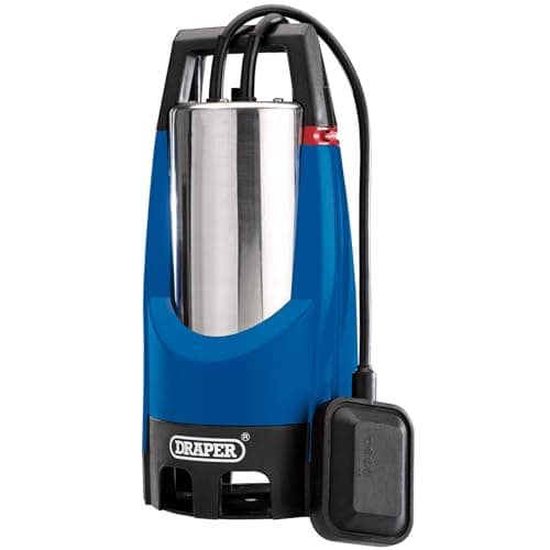 Image of Draper 850W Portable Submersible Dirty Water Pump|Max Flow Capacity 16800l/h Electric Pump | Thermal Overload Protection | Integrated Float Switch |10M Cable Draining Pump| 98914