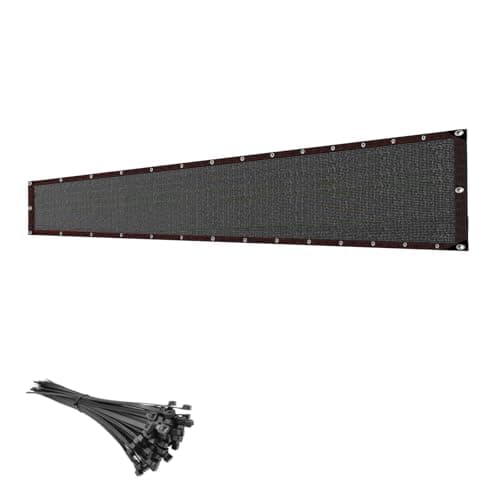 Image of RHSHANLICUN Privacy Netting 1m x 10m Garden Screening 120g/m², Tear-Proof Windbreak Fence Screening with Cable Ties & Grommets, Outdoor Garden Balcony Shade Cover (1m×10m)