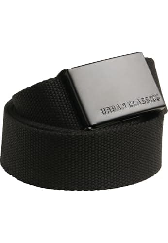 Image of Urban Classics Canvas Belt, Black/Black, One Size