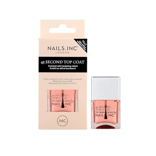 Image of Nails.INC Gel 45 Second Top Coat, Quick Drying Formula Dries in 45 Seconds, Enriched with Retinol for a Chip Resistant Finish, Cruelty Free, Vegan, (14ml)