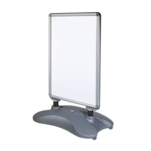 Image of Heavy Duty Silver Pavement Sign Waterbase A-Board, Outdoor Poster Display Stand (A1)